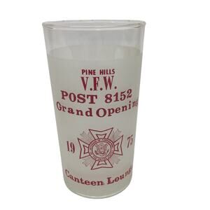 Vintage 1975 #8152 V.F.W. Grand Opening Lounge Glass Pine Hills Orlando Florida
